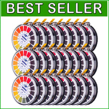 Load image into Gallery viewer, Reliable pH Test Paper Strips with Color Chart - 0-14, 16.4 ft, 24 Rolls