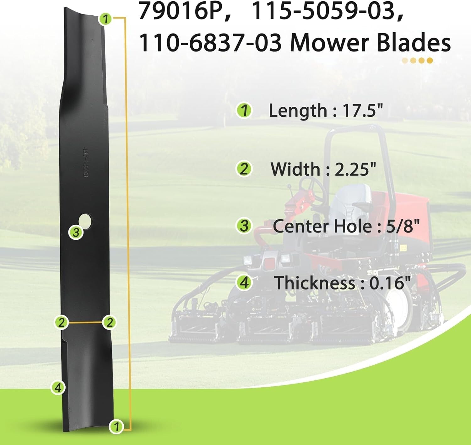 115-5059-03 Toro Mower Blades Set: Ultra-Durable, 50 Inch Lawn Care Essentials