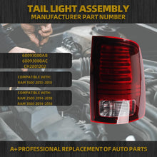 Load image into Gallery viewer, Waterproof LED Tail Lights for Dodge RAM 1500/2500/3500 - Durable Black Design