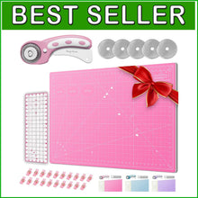 Load image into Gallery viewer, Complete Quilting Kit with Rotary Cutter, Replacement Blades &amp; 36" x 24" Mat