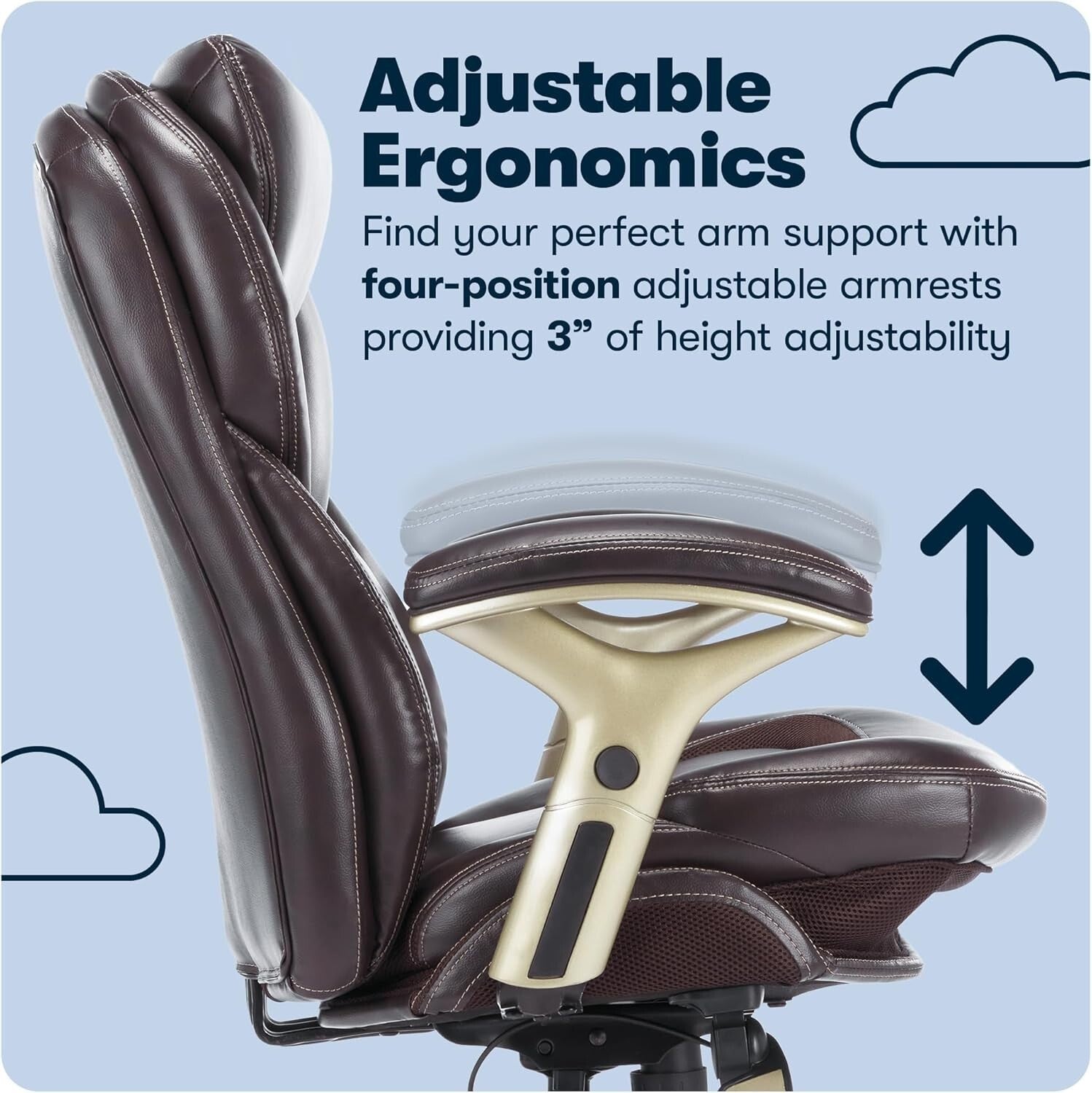 Premium Chestnut Brown Executive Office Chair with Ergonomic Support and Style