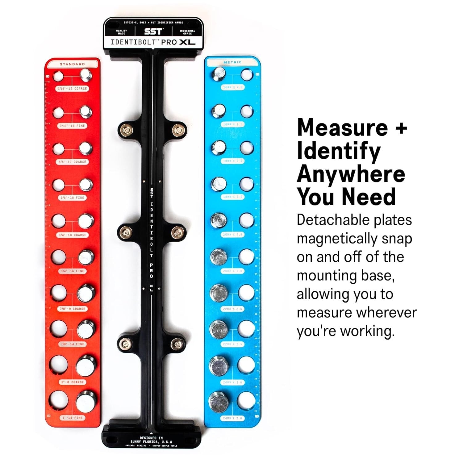 Elite Identibolt Pro XL – Magnetic Thread Identifier for Nuts & Bolts 9/16"-24mm