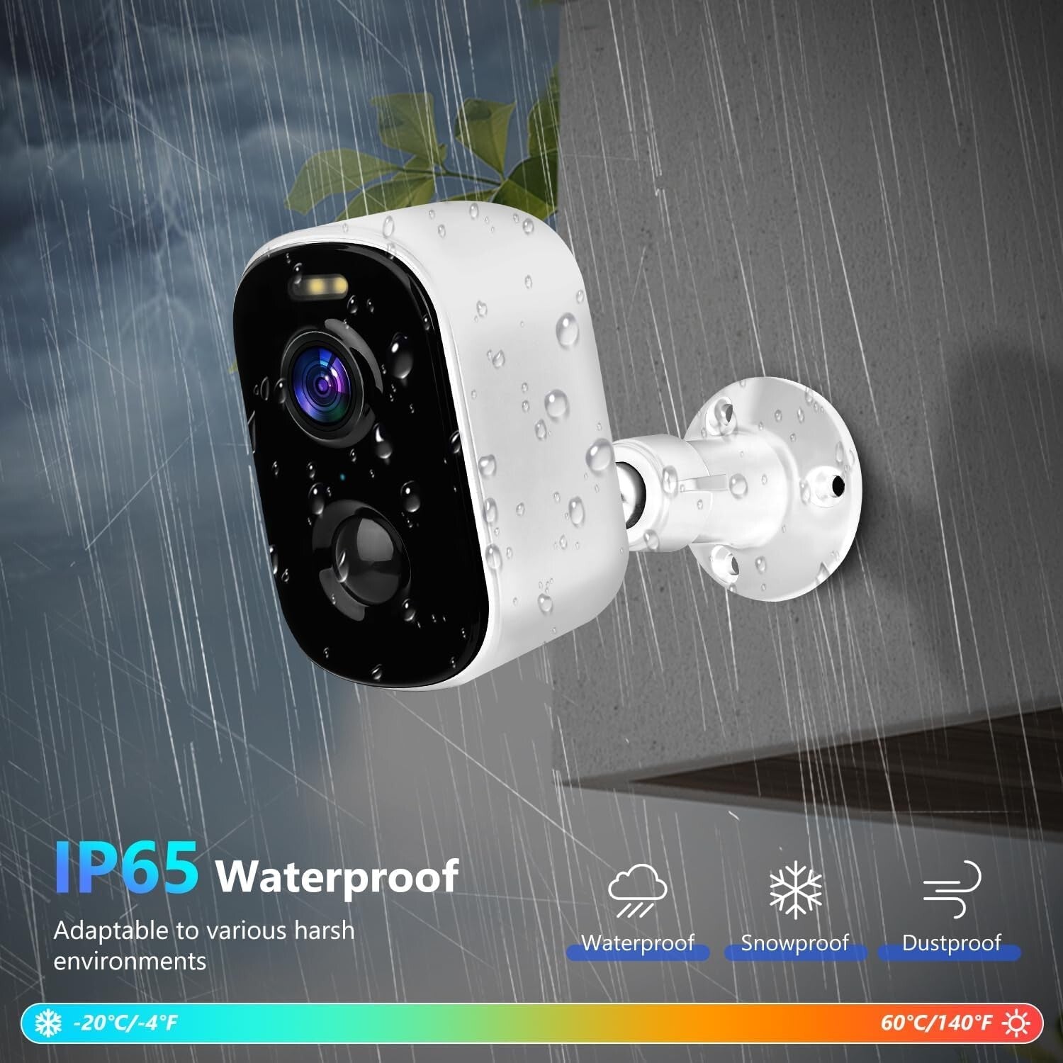 Wireless Outdoor Security Camera: 1080P Night Vision & AI Motion Alerts Included