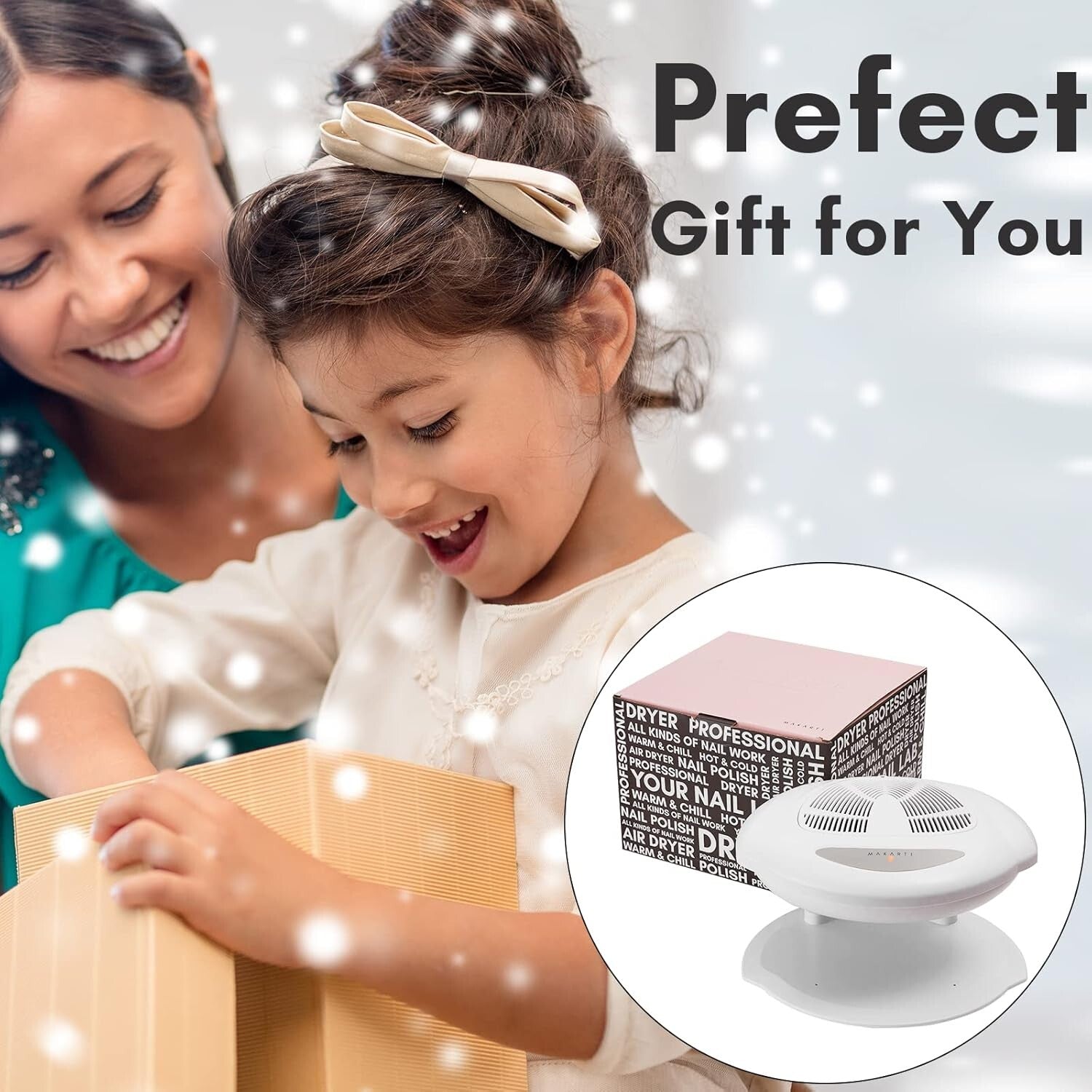 400W Air Nail Dryer with Automatic Sensor - Warm & Cool Options for Home & Salon