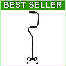 Load image into Gallery viewer, Durable Quad Walking Cane with Foam Handles for Enhanced Stability &amp; Comfort