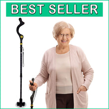 Load image into Gallery viewer, Ergonomic Folding Walking Cane for Seniors - Adjustable Height 40-49 Inches