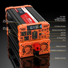 Load image into Gallery viewer, Efficient 2000W DC to AC Inverter for Off-Grid Living &amp; Outdoor Adventures