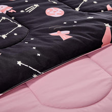 Load image into Gallery viewer, Cute Pink Galaxy Kids Twin Bedding Comforter Set - 5-Piece Ultra-Soft Collection
