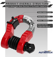 Load image into Gallery viewer, Mega D Ring Shackles 3/4" 68,000lb Break Strength for Reliable Off-Road Recovery