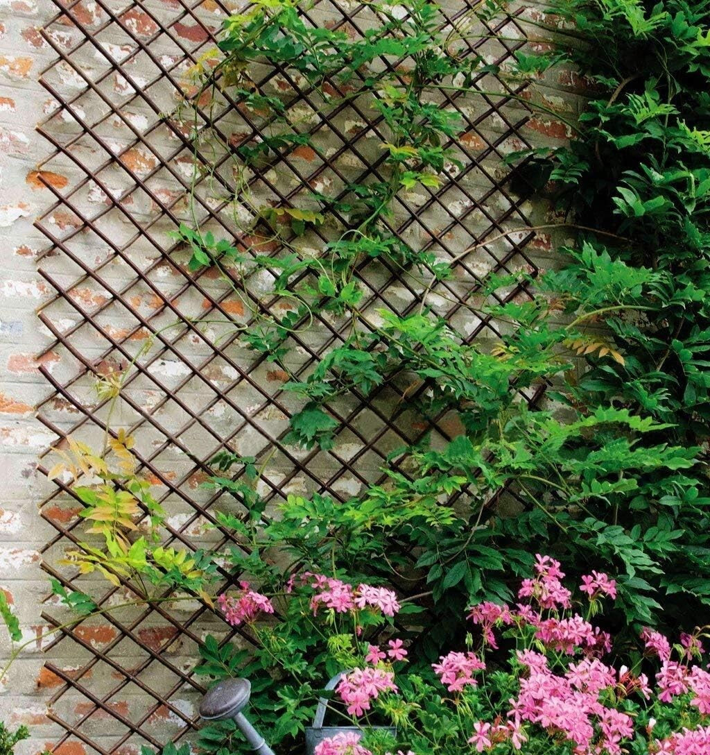 Durable Expandable Willow Fence for Climbing Plants - Natural Look & Easy Setup
