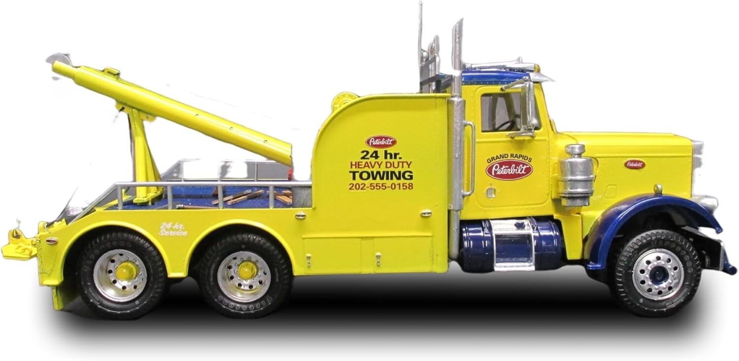 Peterbilt 359 Wrecker Model Kit - 1/25 Scale Buildable Tow Truck for All Ages