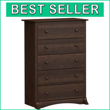 Load image into Gallery viewer, Elegant 5-Drawer Chest in Espresso - Durable &amp; Versatile Furniture for Any Room