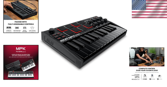 MPK Mini MK3 USB MIDI Controller - 25 Velocity-Sensitive Keys with NKS Support