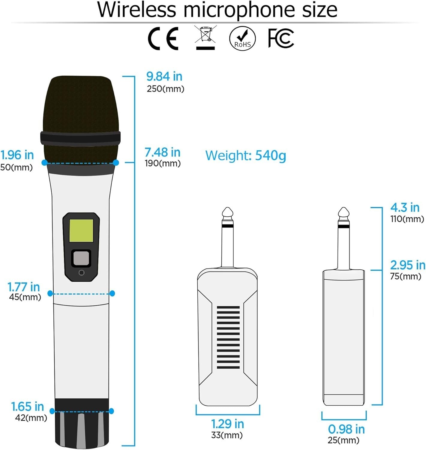 Dynamic Long-Distance Wireless Microphone Set - Perfect for Weddings and Parties