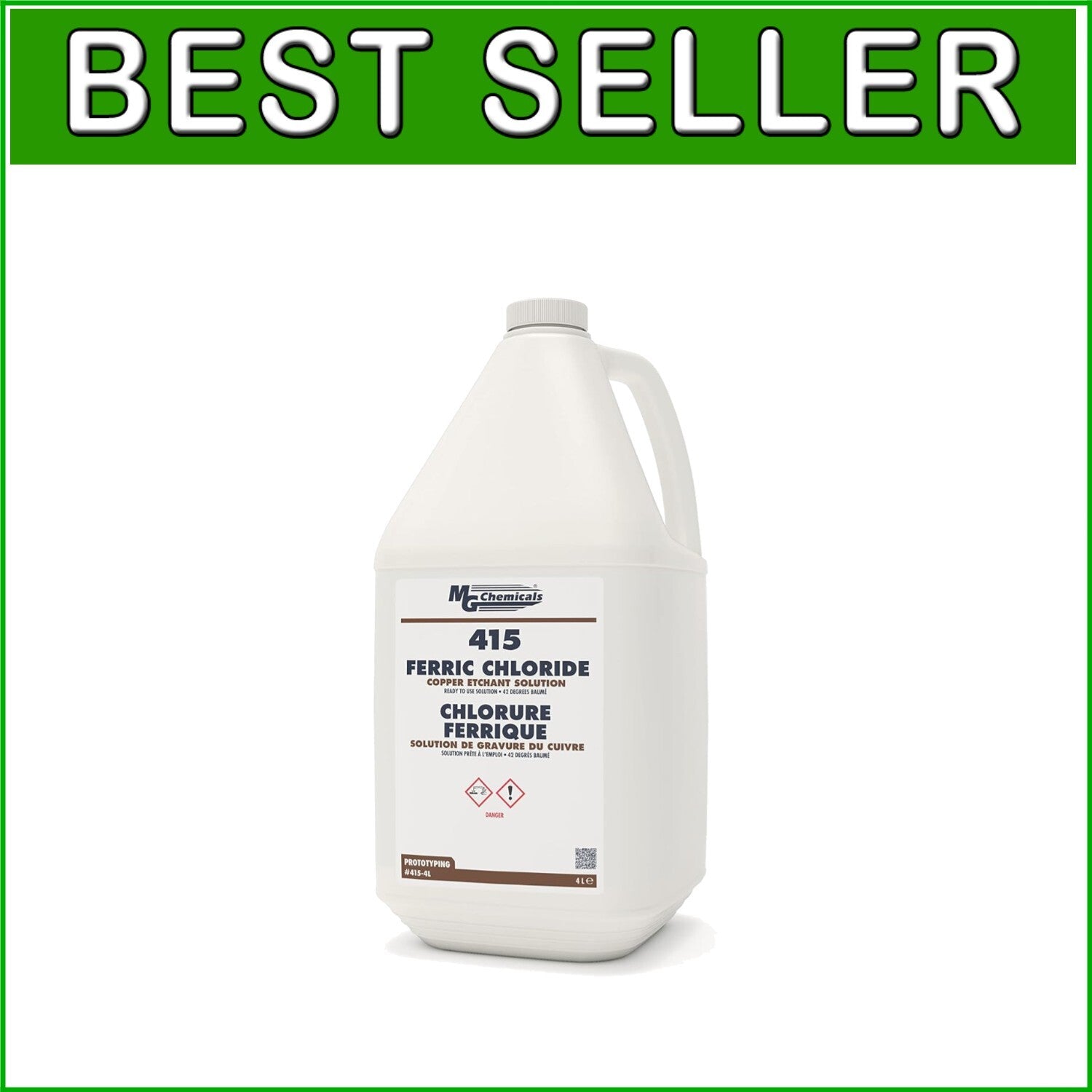 Aggressive Ferric Chloride Solution in 4L Bottle - Perfect for Metal Artistry