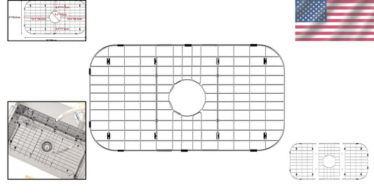 Easy-Clean Sink Protector Grid - 26"L x 14"W, Ideal for Kitchen Organization