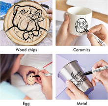 Load image into Gallery viewer, Versatile Permanent Markers Set - 100 Black Fine Point for All Surfaces
