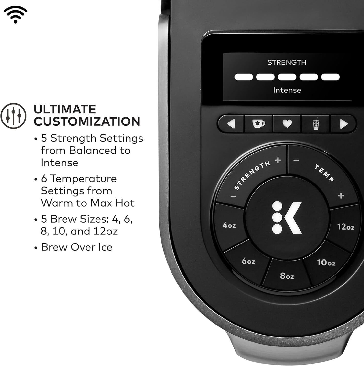 Modern Black K-Cup Pod Brewer with MultiStream Technology for Ultimate Flavor