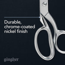 Load image into Gallery viewer, Ergonomic 8" Stainless Steel Fabric Scissors with Ambidextrous Handle and Sheath