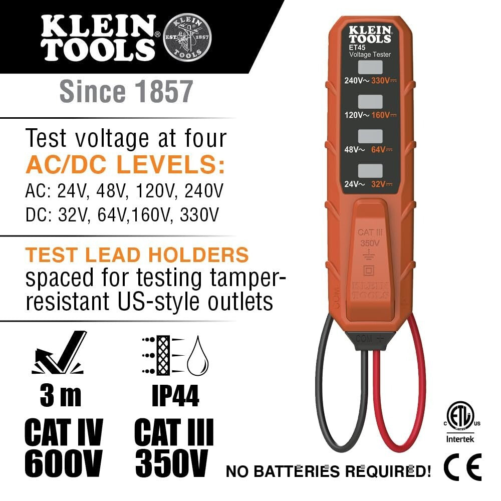 Battery-Powered Digital Multimeter with Flashlight & GFCI Receptacle Tester Kit