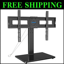 Load image into Gallery viewer, Universal Height Adjustable TV Stand for 37-75 Inch TVs - Swivel &amp; Tilt Design