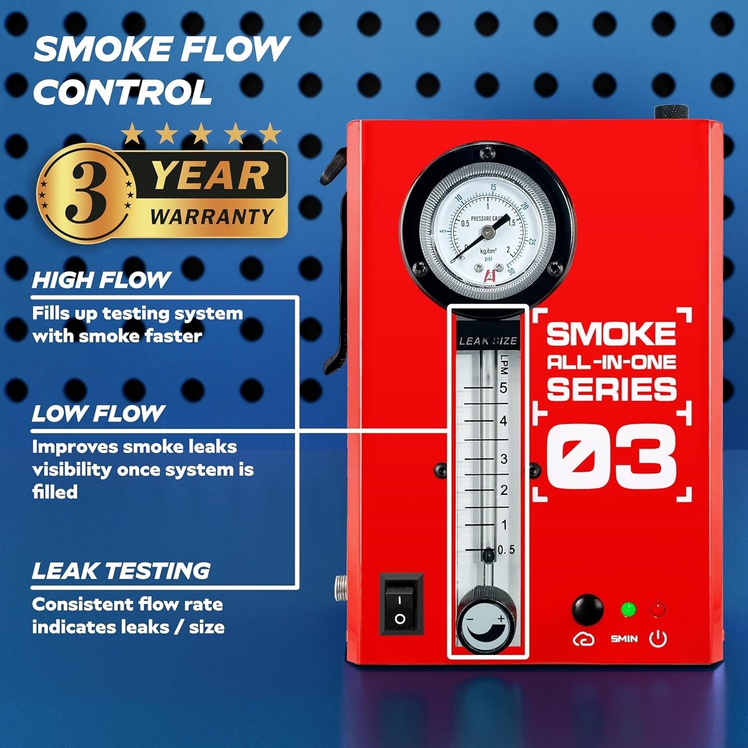 2025 Upgrade Automotive Smoke Machine with Built-in Compressor & Premium Fluid