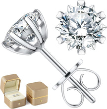 Load image into Gallery viewer, Exquisite Moissanite Stud Earrings, Perfect Anniversary Gift for Her (0.6-3 ct)