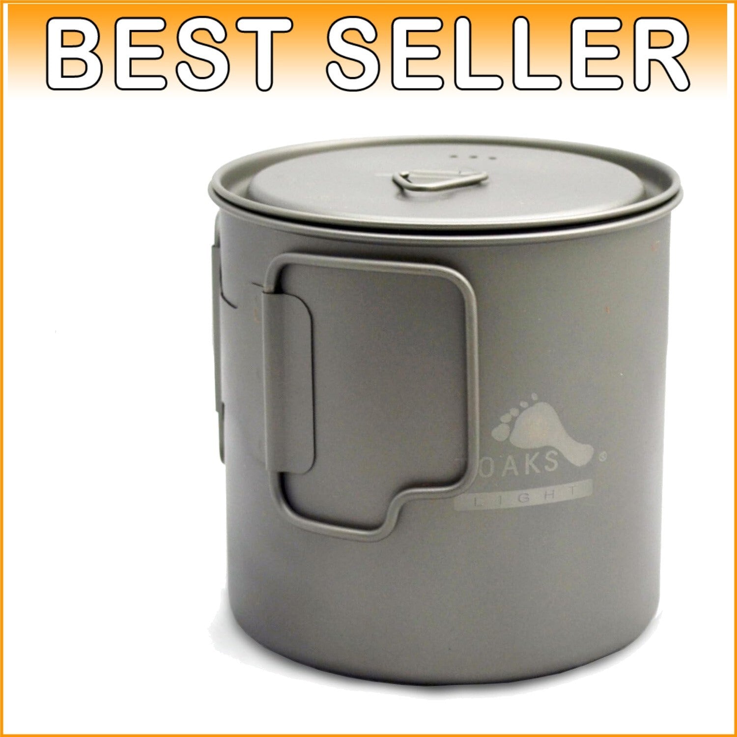 Elegant 650ml Round Titanium Pot - Compact and Lightweight Kitchen Container