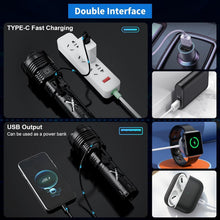 Load image into Gallery viewer, Tactical LED Flashlight 5200 Lumens - Multi-Mode Brightness &amp; Water Resistant