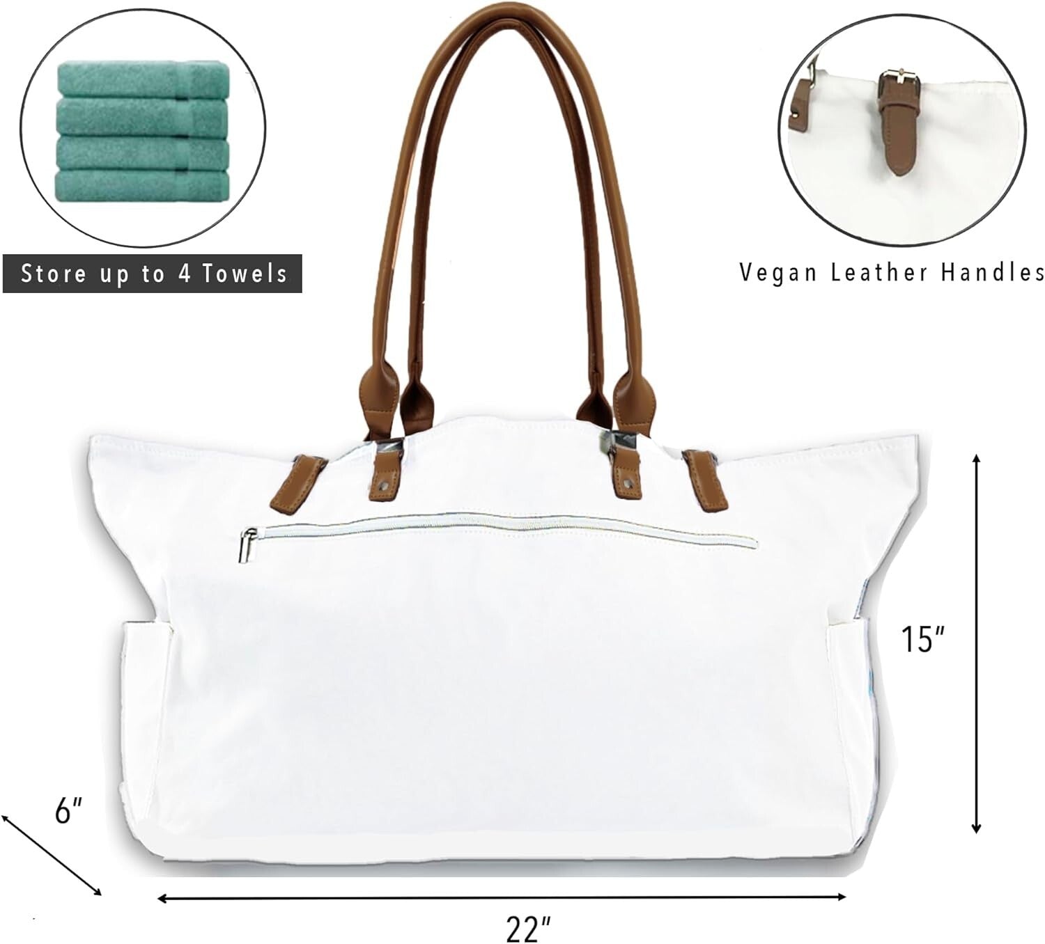 Versatile Waterproof Beach Bag with Ample Space and Easy Carry Handle for Women