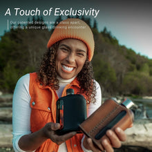 Load image into Gallery viewer, Durable Leather-Covered Glass Hip Flask - Ideal Gift for Spirits Enthusiasts