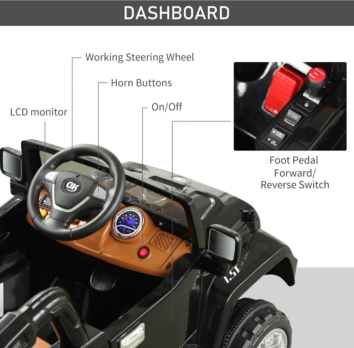 Electric Kids Ride-On Car with MP3, Remote Control, and Safety Seat Belt