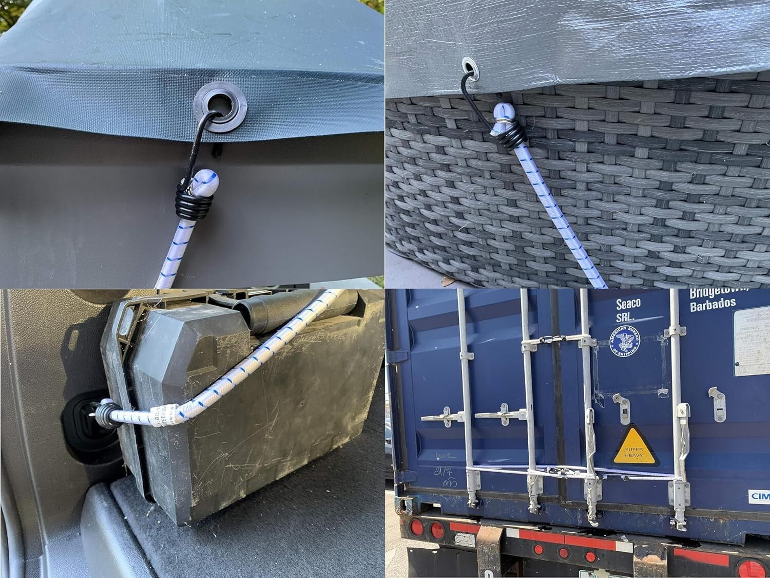 10-Pack 72-Inch Heavy Duty Bungee Cords - Ideal for Indoor & Outdoor Use