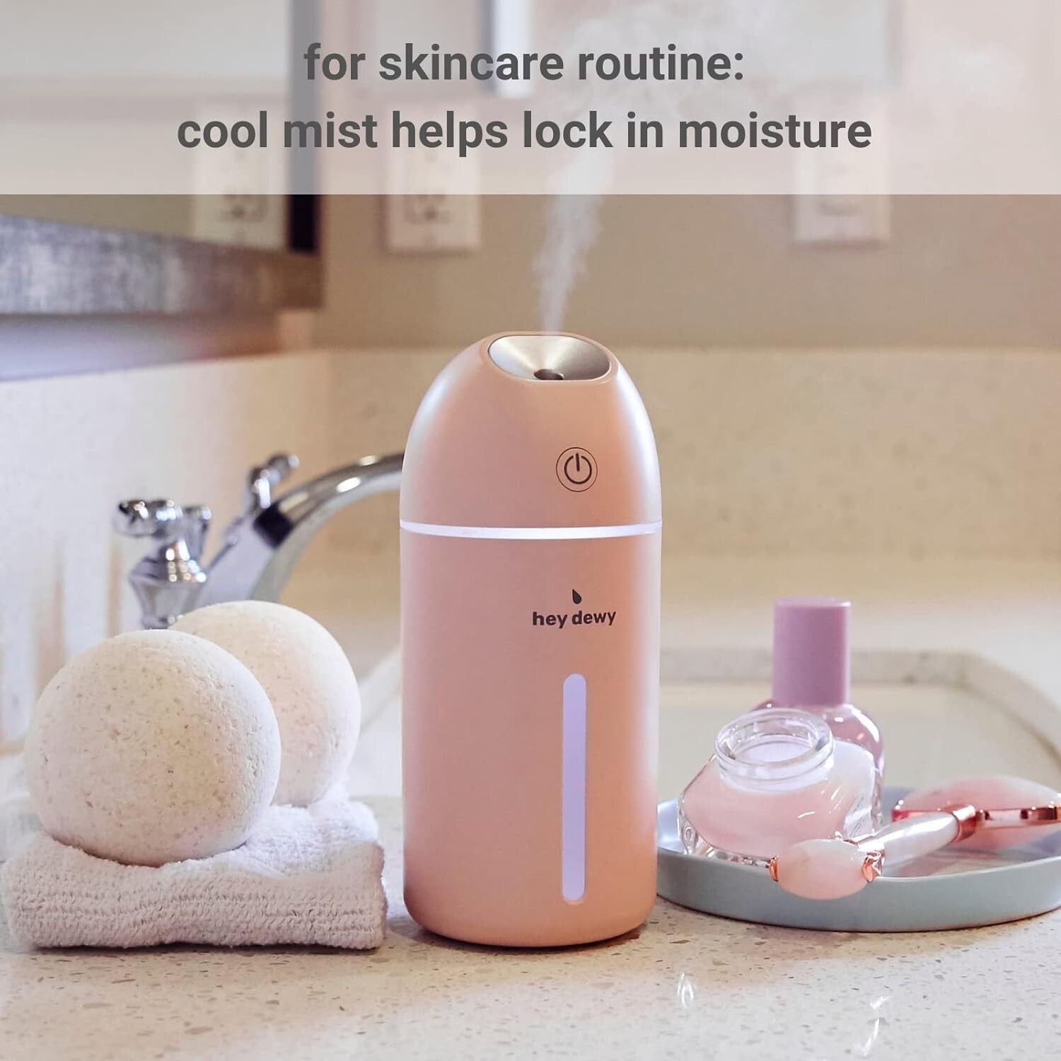 Wireless Ultrasonic Cool Mist Humidifier - Portable Pearl Self-Care Solution