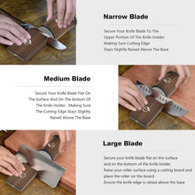 Load image into Gallery viewer, Portable Diamond Knife Sharpener with Leather Strop: Elevate Your Kitchen Skills