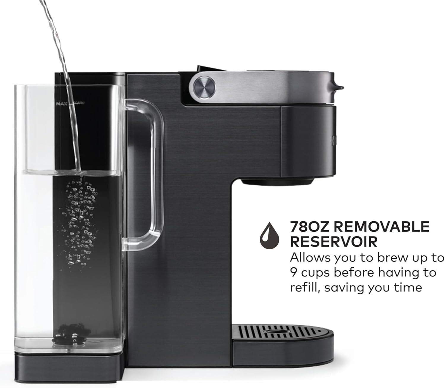 Modern Black K-Cup Pod Brewer with MultiStream Technology for Ultimate Flavor