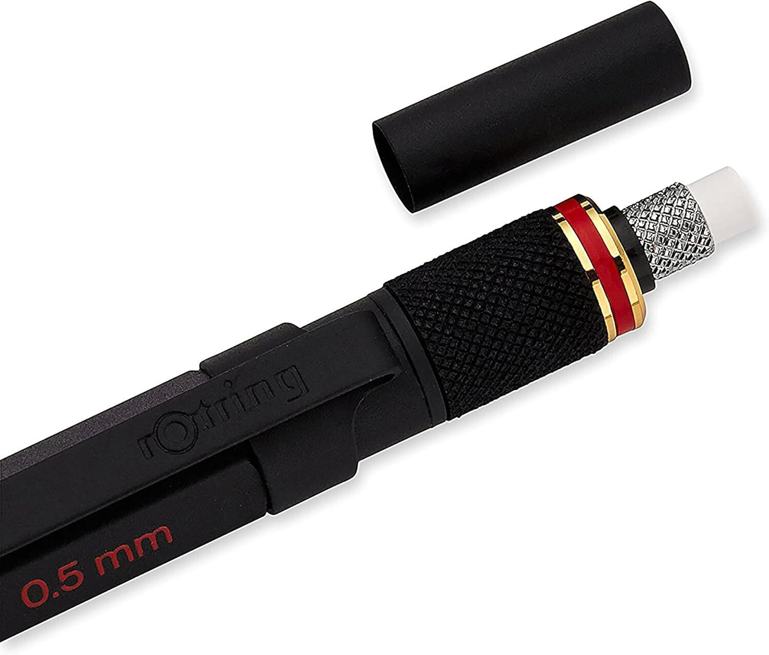 Ergonomic 800+ Mechanical Pencil & Touchscreen Stylus - 0.5mm Precision Black