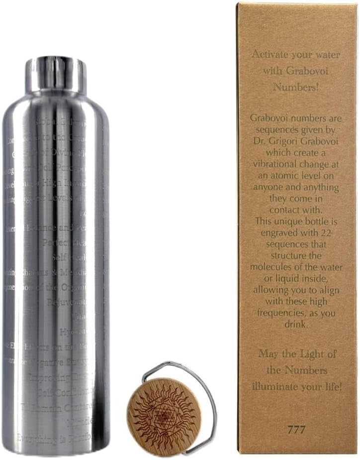 Eco-Friendly Grabovoi Water Activator Bottle - 34 oz Insulated Wellness Solution