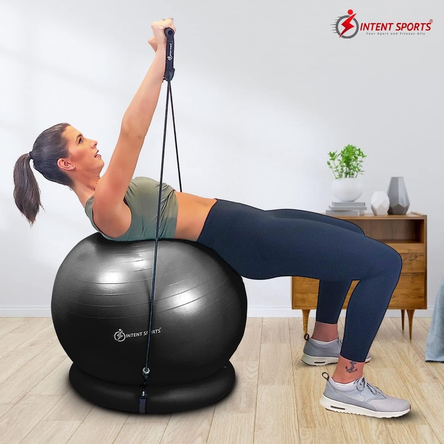 Versatile Fitness Ball Chair – 65 cm Stability Ball for Home Gym & Office Use