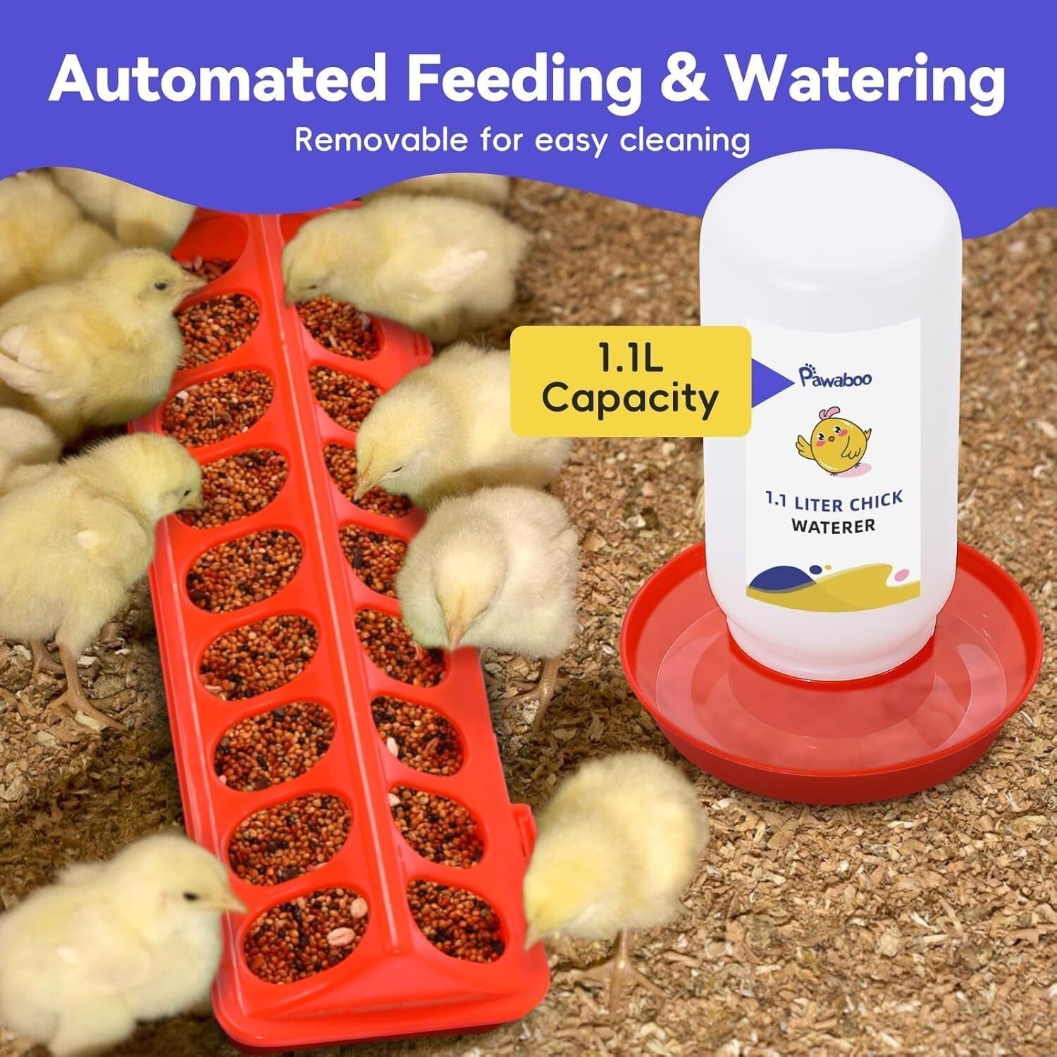 Lightweight 5-in-1 Brooder Kit for Chicks - Playpen, Feeder & Waterer Included