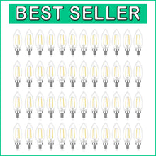 Load image into Gallery viewer, Energy-Efficient 48-Pack E12 2700K Dimmable LED Bulbs for Chandeliers