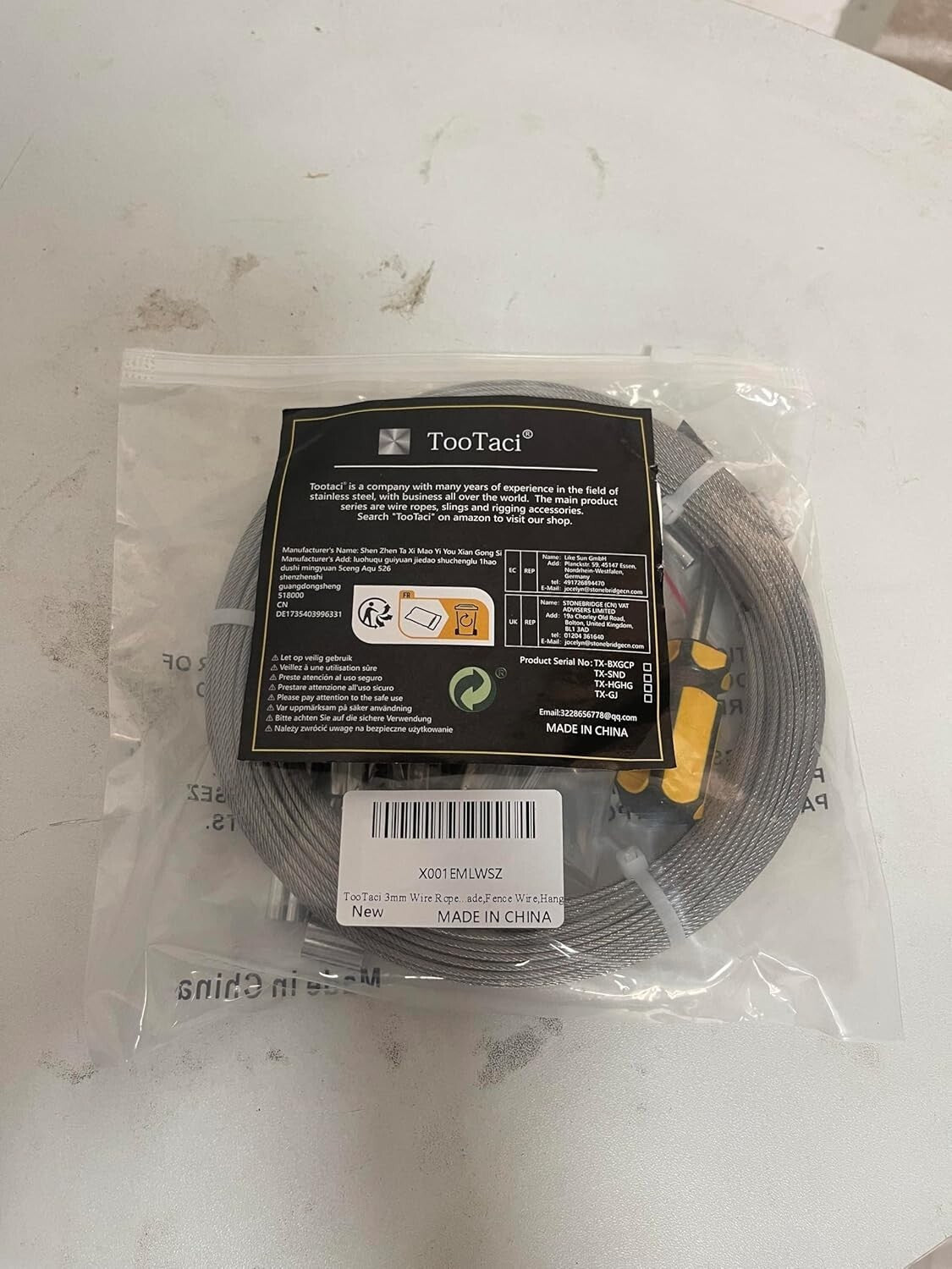 Polished 3mm Stainless Steel Wire Rope Kit for Durable Outdoor Applications