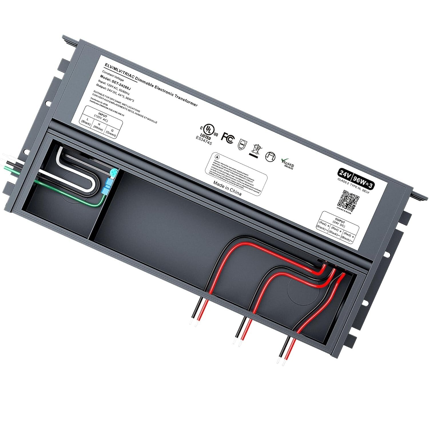 UL & FCC Certified 288W LED Power Supply Transformer for Safe Dimming Solutions
