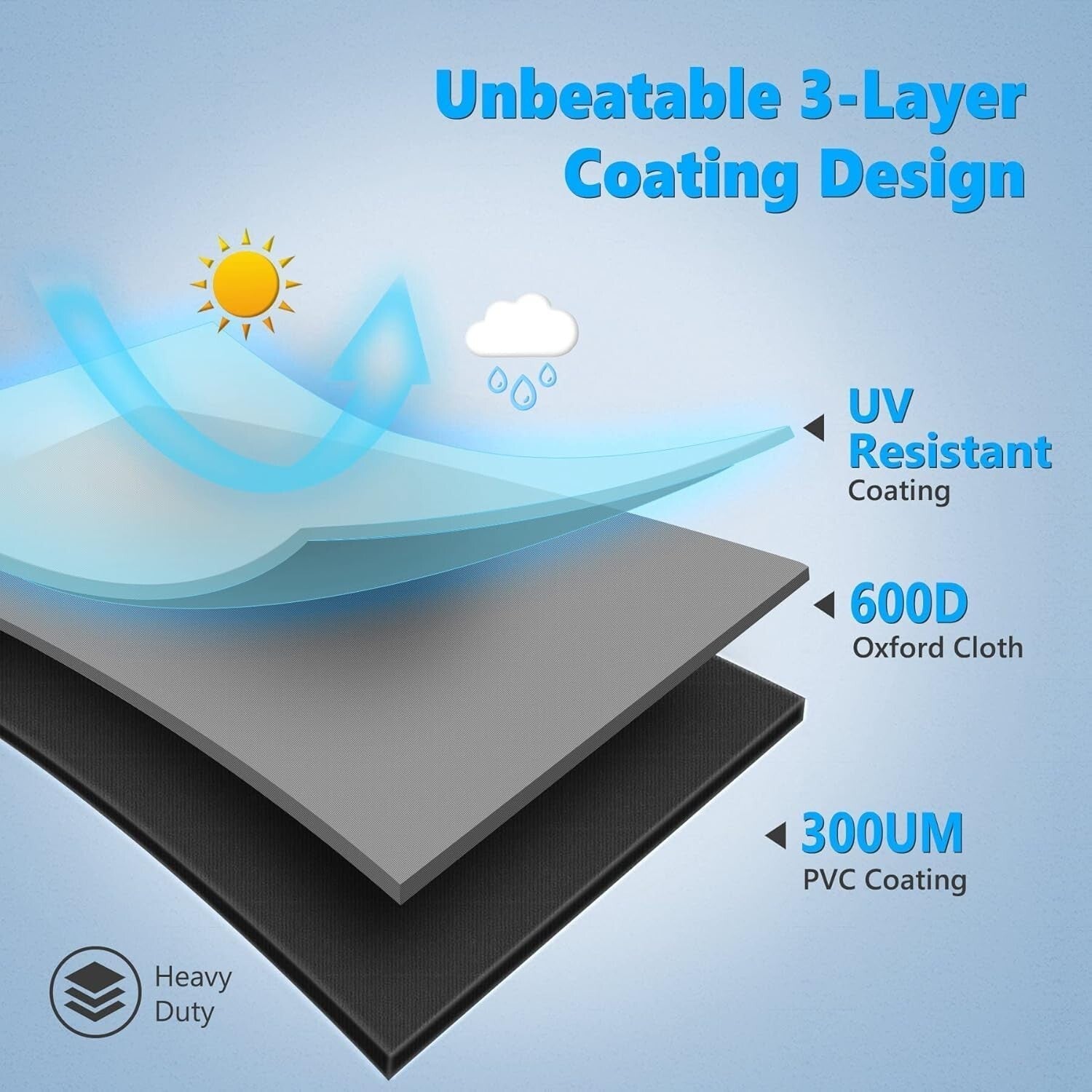 600D Waterproof Grill Cover with Portable Storage Bag - Secure & Easy to Clean