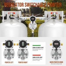 Load image into Gallery viewer, 2-Stage Auto Changeover RV Propane Regulator with 18" Stainless Braided Hoses