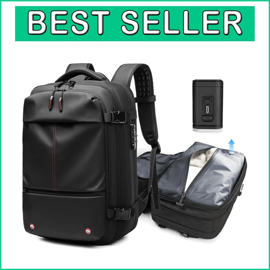 Smart Travel Backpack with Vacuum Packing System and Reflective Safety Design