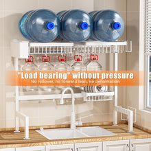 Load image into Gallery viewer, Elegant White Over Sink Dish Drying Rack - Rust Resistant, Space Saving Design