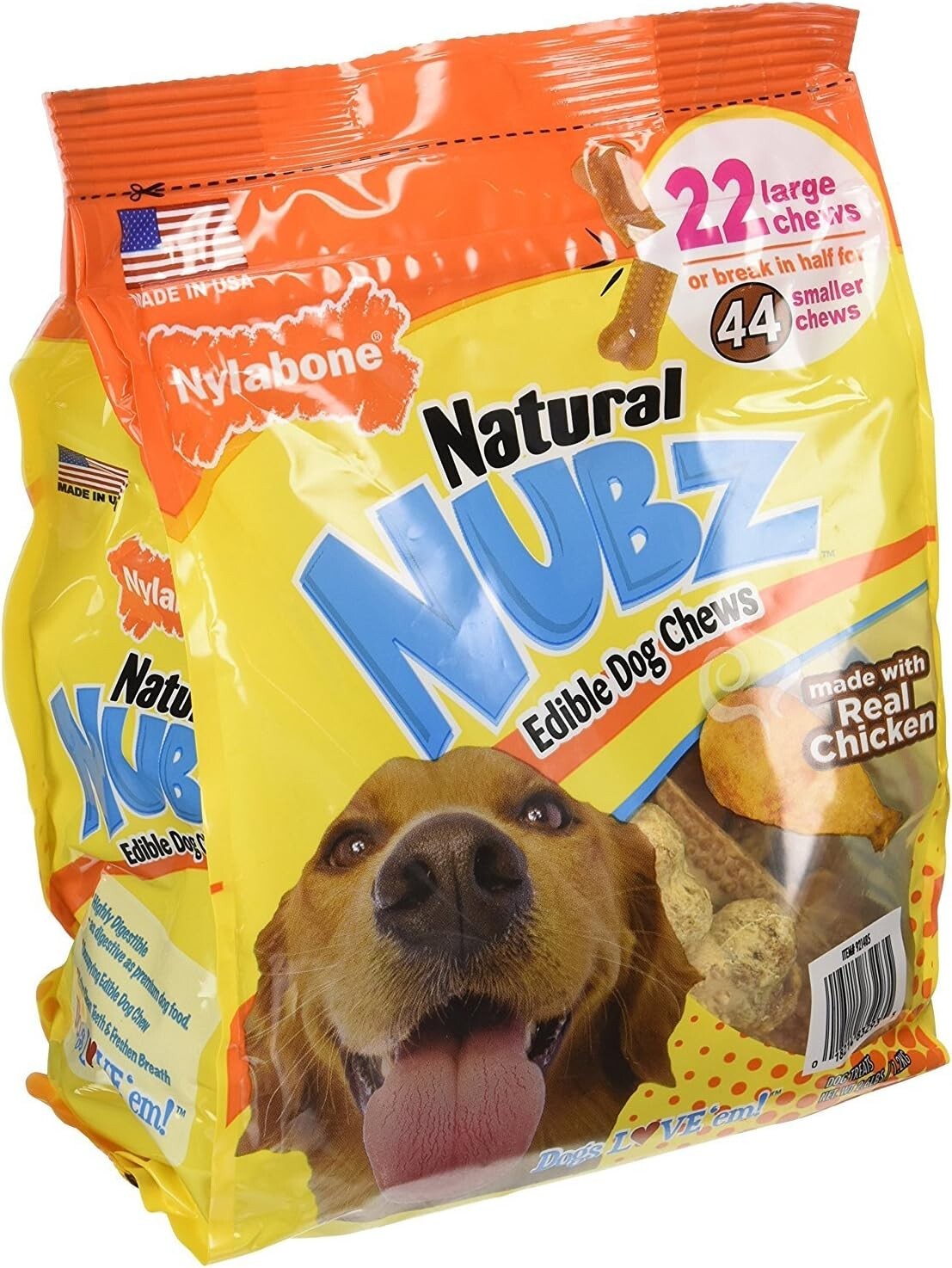 Natural Beef-Flavored Dog Chews Pack of 2 - 22 Large Chews Total 5.2lb