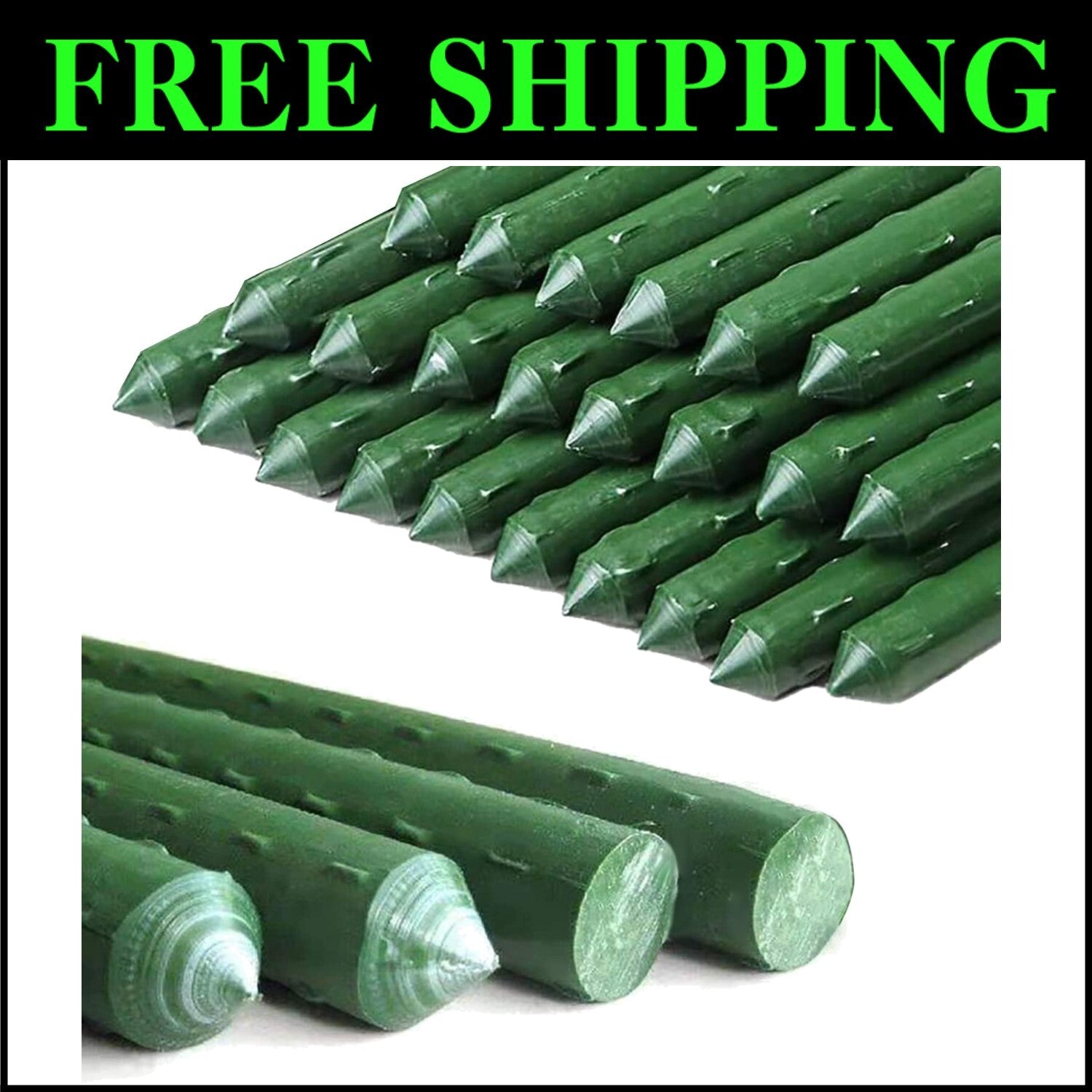 Garden Support Stakes – 25Pcs 72-Inch Stakes Ideal for Potted Plants & Vines