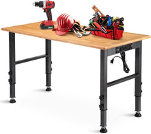 Load image into Gallery viewer, Multi-Level Height Adjustable Workbench with 4 AC Outlets for Garage and Home